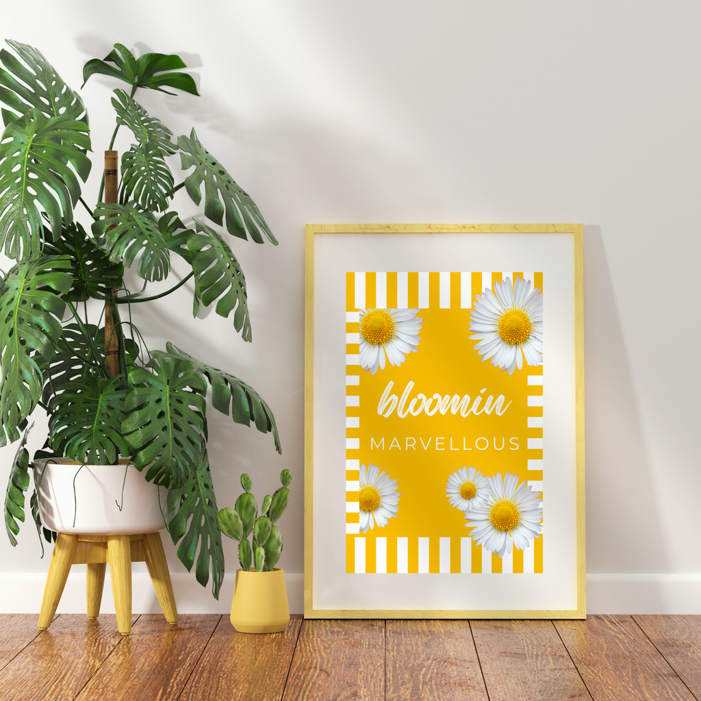 Bloomin Marvellous digital art print ~ yellow