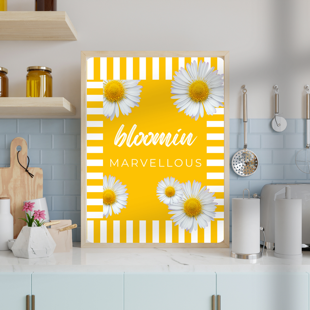 Bloomin Marvellous digital art print ~ yellow