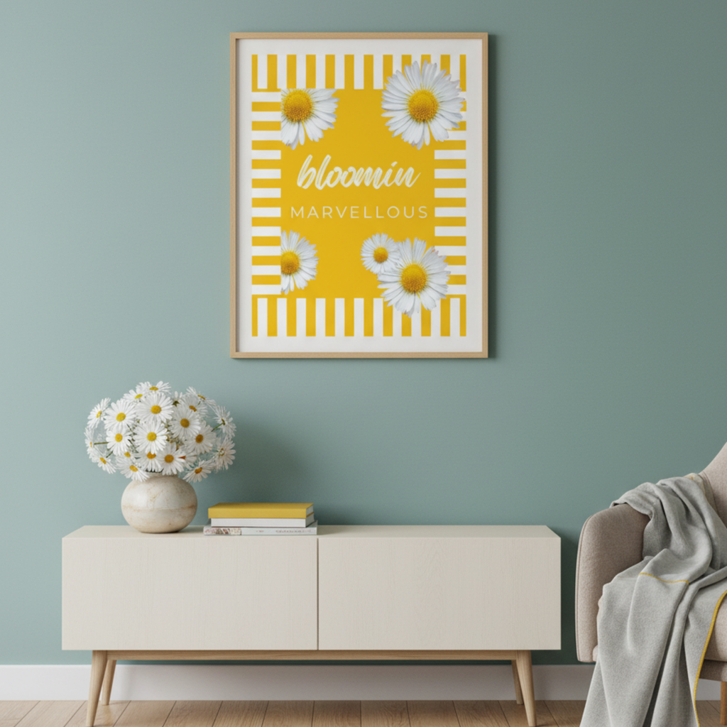 Bloomin Marvellous digital art print ~ yellow