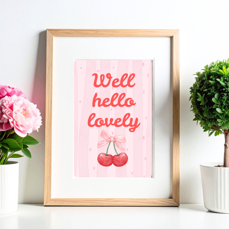 Hello Lovely digital art print