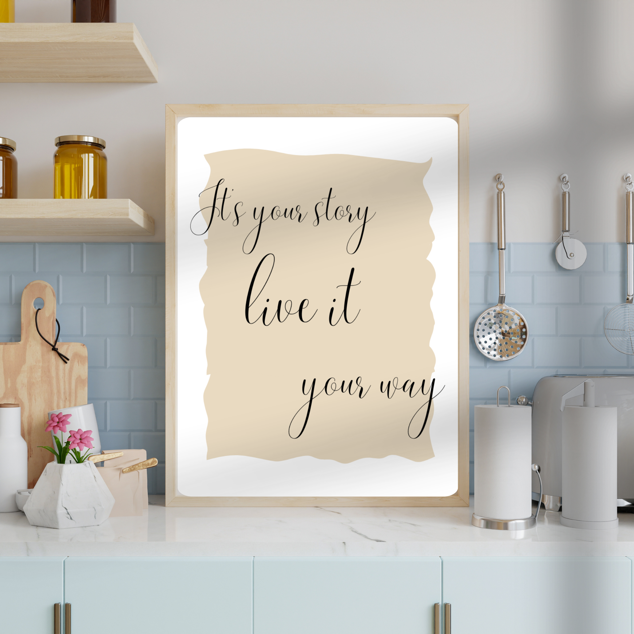 It's Your Story digital art print ~ Beige