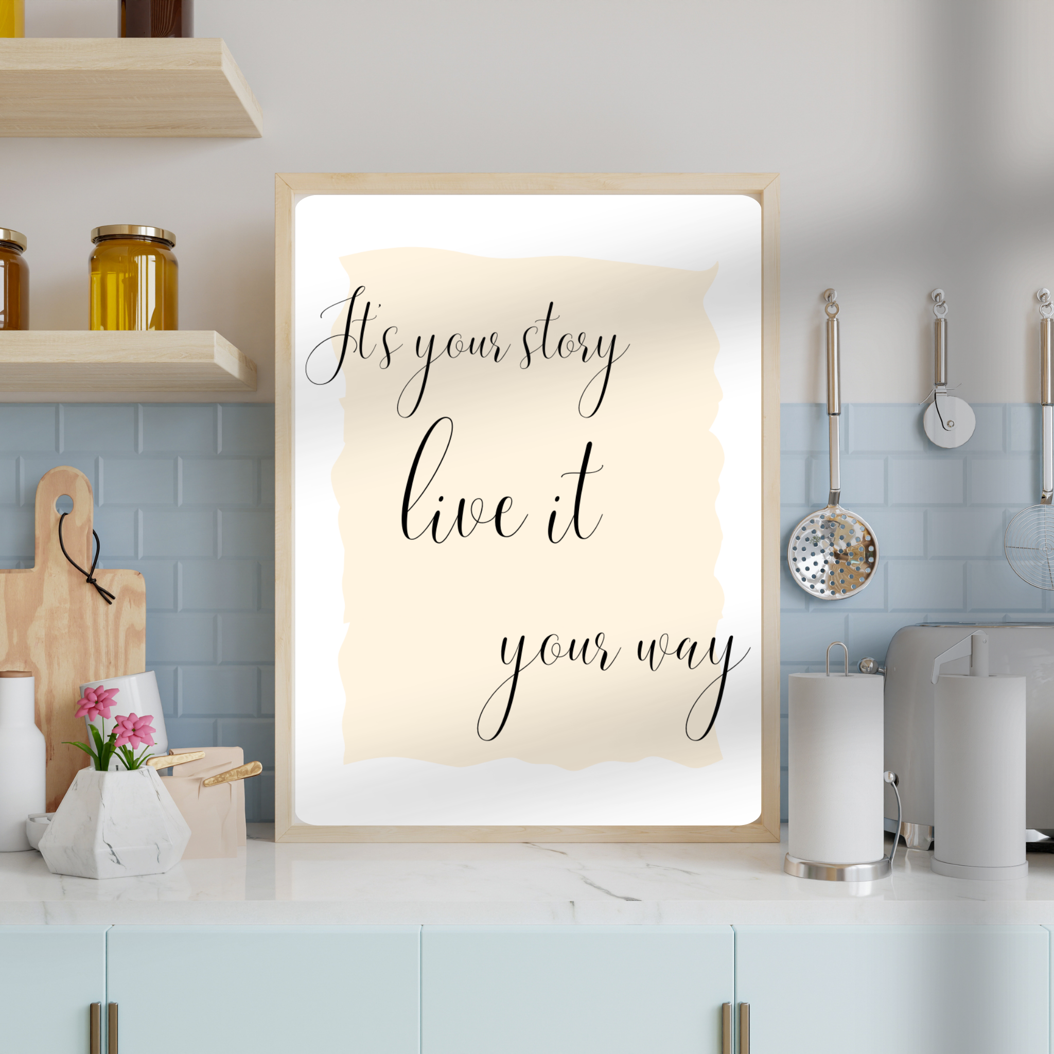 It's Your Story digital art print ~ Cream