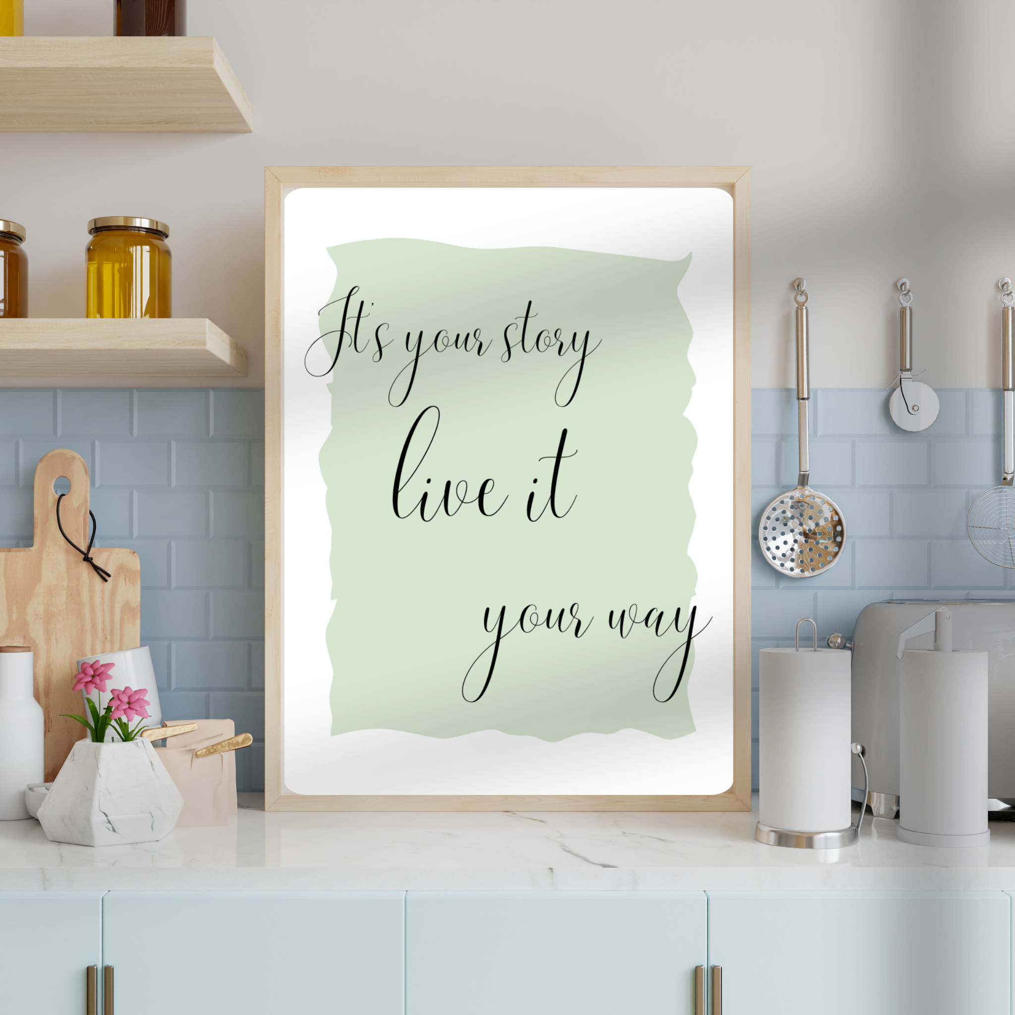 It's Your Story digital art print ~ Green