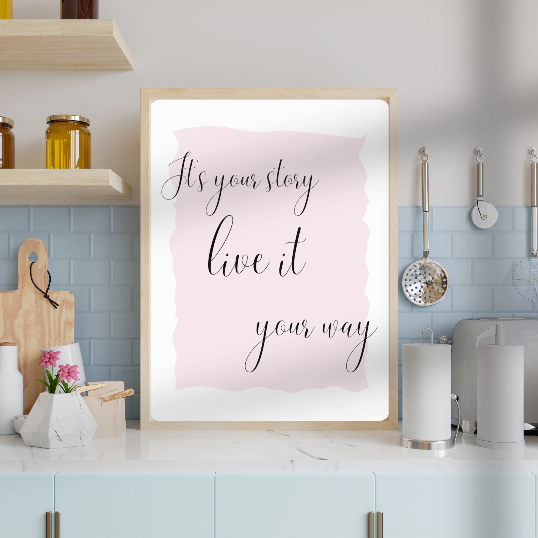 It's Your Story digital art print ~ Pink