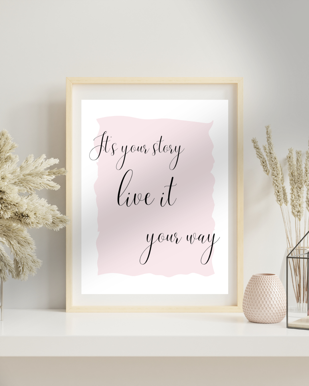 It's Your Story digital art print ~ Pink