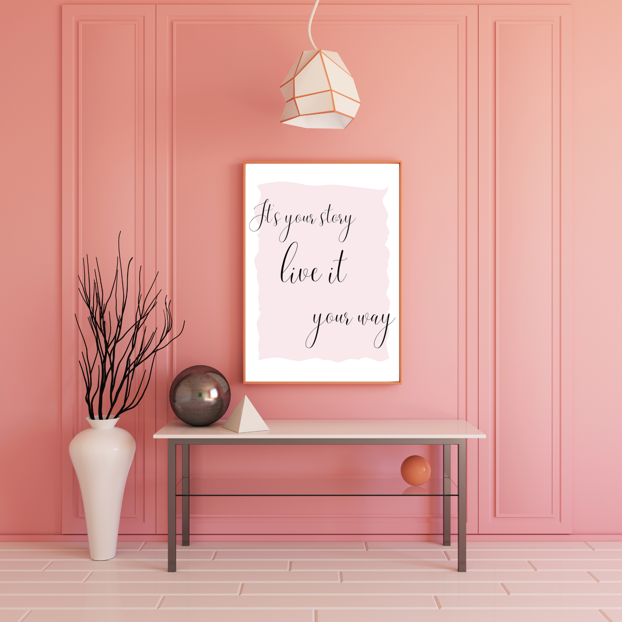 It's Your Story digital art print ~ Pink