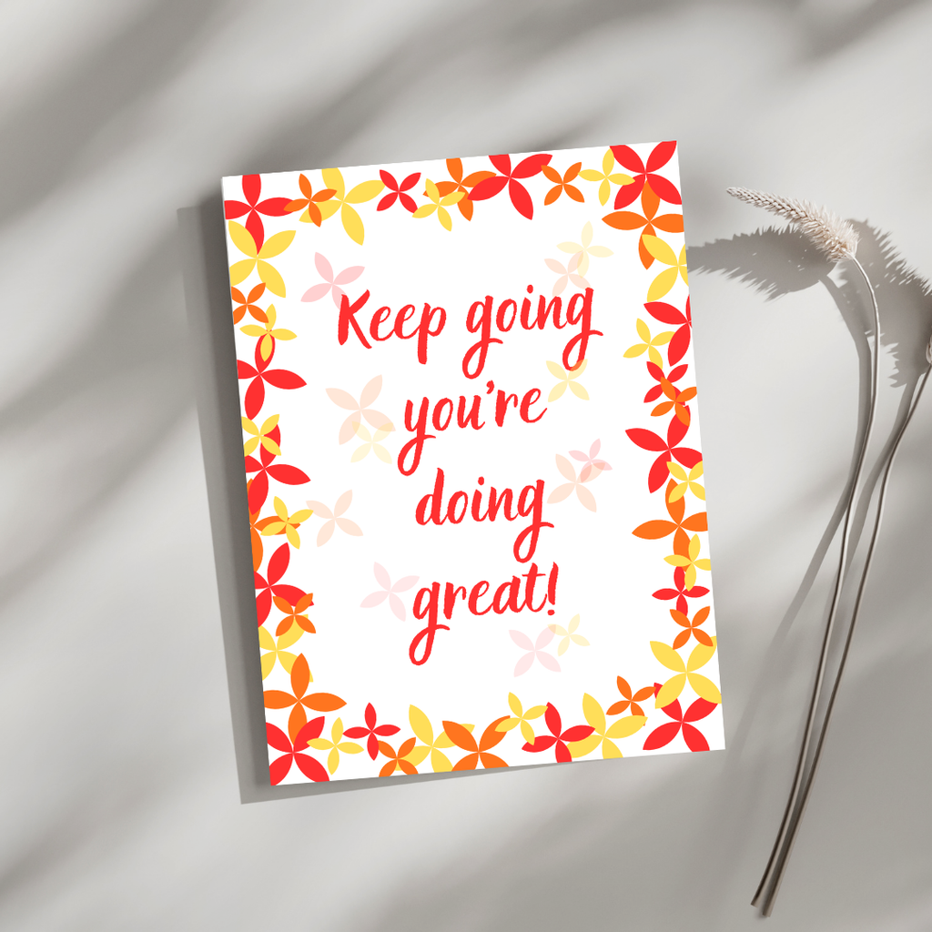 Keep going digital art print