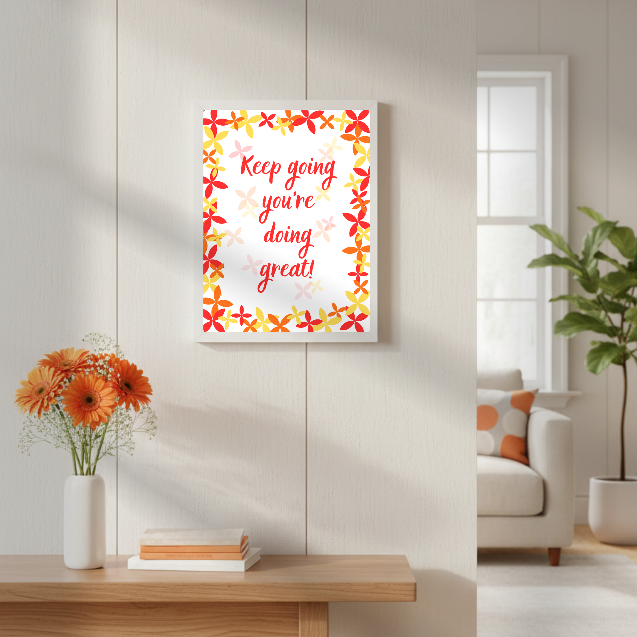 Keep going digital art print