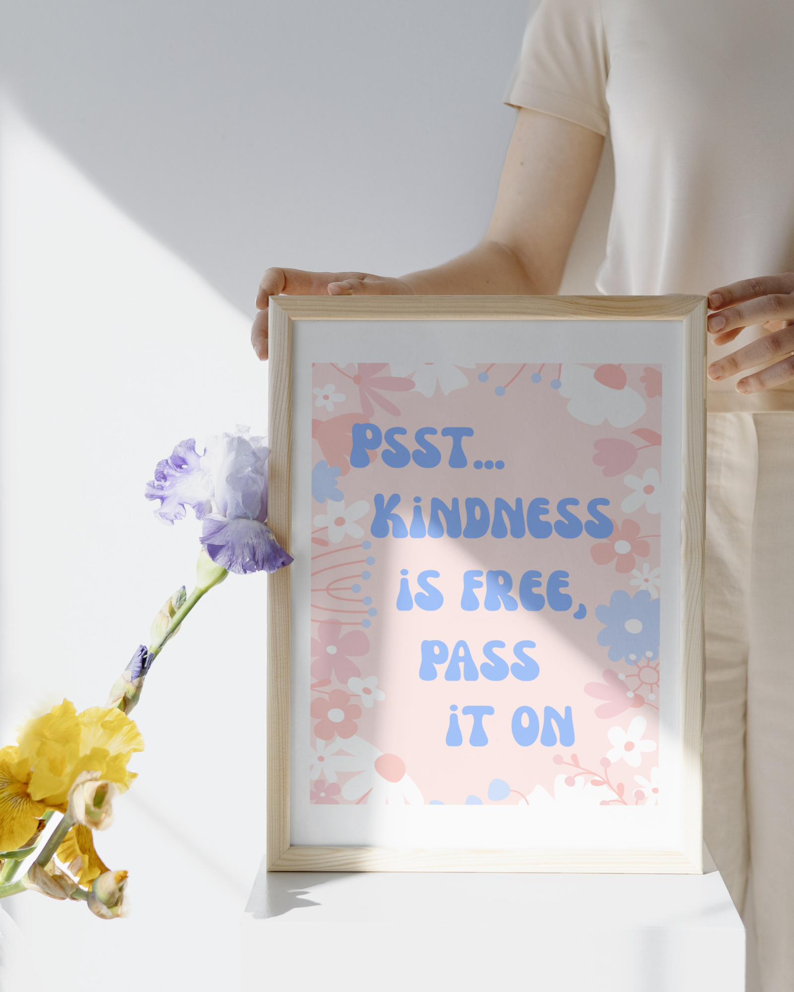 Kindness Is Free digital art print
