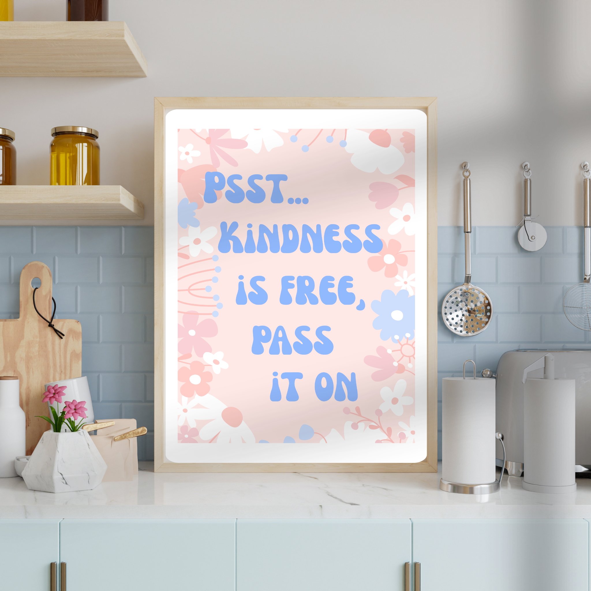 Kindness Is Free digital art print