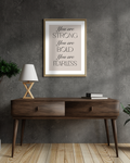 You Are Strong digital art print ~ beige & black